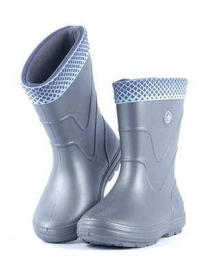 Сапоги 0320 C р.34/35  серый,  резина.