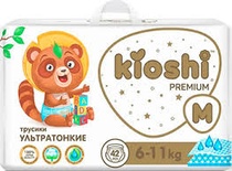 Подгузники-трусики KIOSHI Premium ультратонкие M 6-11 кг 42 шт