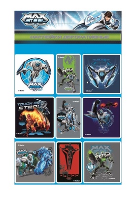 85614 Наклейки плоские декоративные  "Max Steel" 25*16 см