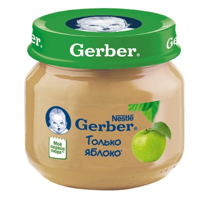 Пюре Гербер Яблоко с 4-х мес. (80 г.)