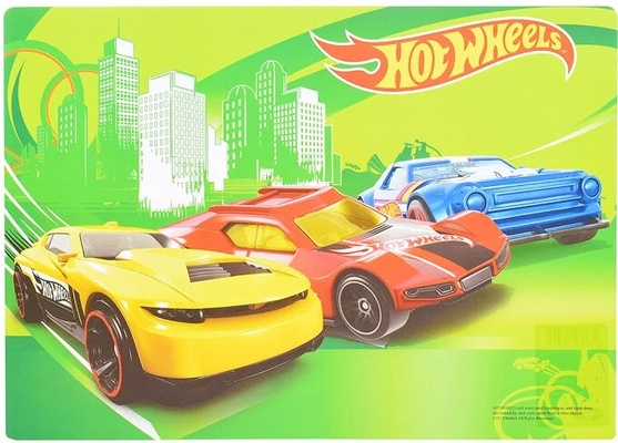 88399 Покрытие на стол "Hot Wheels", формат А4+, полипропилен, размеры 34*24 см