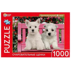 Пазлы 1000Д "Очаровательные щенки"