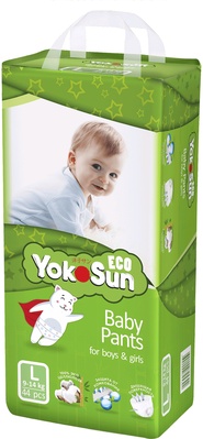 Подгузники-трусики  "Yokosun" ЕСО L 9-14 кг. (44 шт.)/4