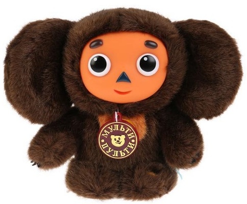 Чебурашка пласт. мордочка озвуч. 17см