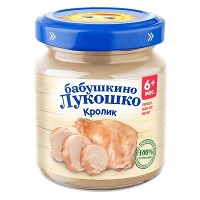 Пюре Бабушкино лукошко кролик 100 гр.