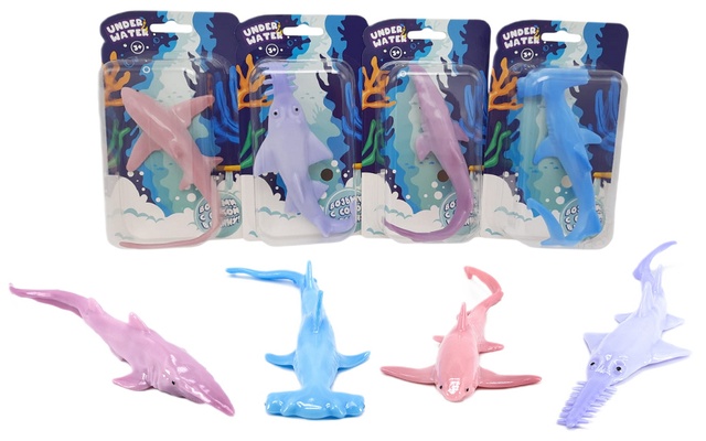 Тянущаяся игрушка "Акула", ассорти, блистер,1/3