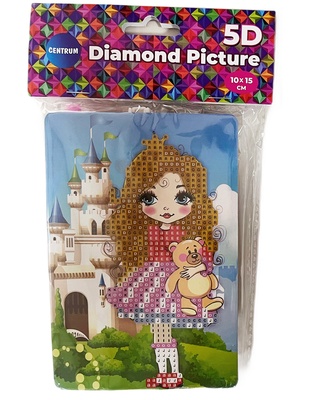 89768 Алмазная мозаика "Принцесса" 10*15 см