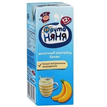 (БЗМЖ) Сок Фруто Няня коктейль Молочный с бананом 0,2 / 27