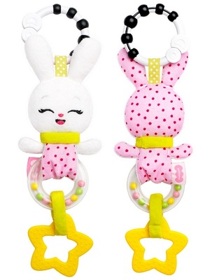 Игрушка-подвеска погремушка "Зайка Банни"