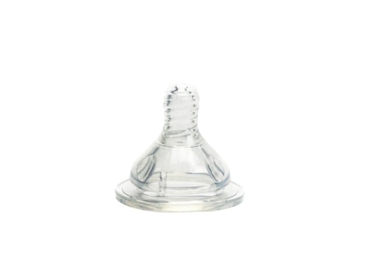 Соска для бутылочек с шир. горлышком 6мес.+, силик., сильный поток и густ. питание, 2 шт.