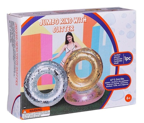 Круг "Блестящий", 2 цвета (серебро/розовый) 109*32см Intex 