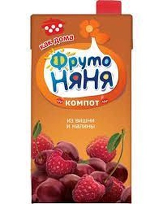 Сок Фруто Няня компот вишня, малина 0,5л 