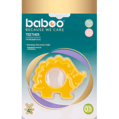 Прорезыватель для зубов из силикона 4 мес+ Ежик