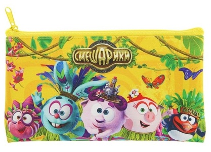 87204 Пенал плоский "Смешарики", размер 19,5*10,5 см, полиэстер, 210 ден