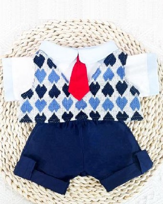 2 Костюм с жилеткой синий 