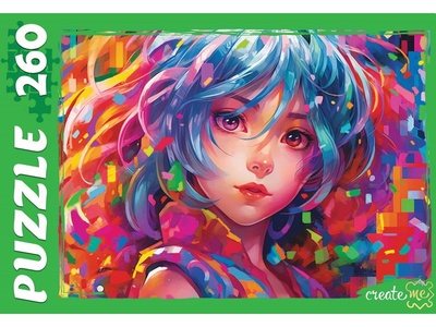 Пазлы 260 эл. Яркая девочка Аниме