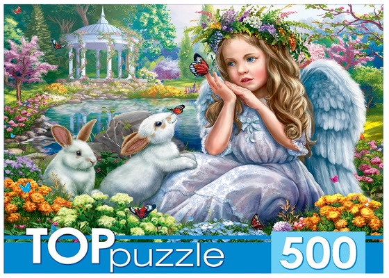 Пазлы 500 эл. Ангелочек и кролики