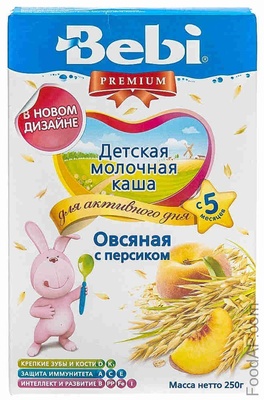 (БЗМЖ) Каша Беби Premium овсянка, персик