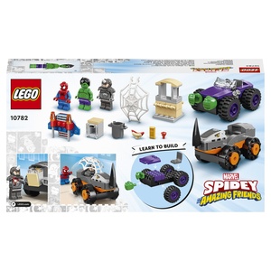 10782 Spidey Дупло Схватка Халка и Носорога на грузовиках