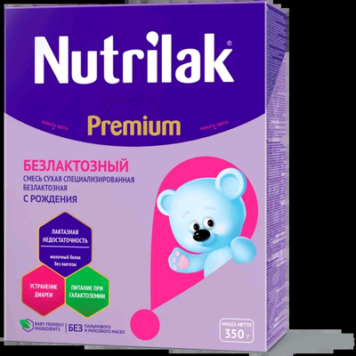 Нутрилак Премиум Безлактозный 350 гр./12  (БЗМЖ)