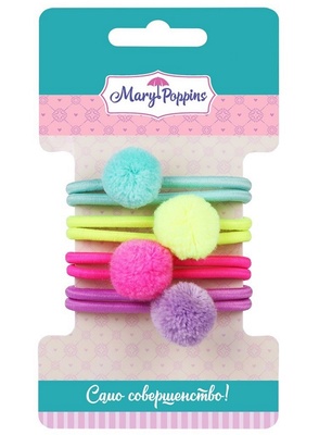 Набор резинок для волос "Помпон" 8 шт., 2,3 см.