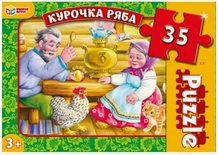Макси-пазлы 35Д "Курочка Ряба" в кор.