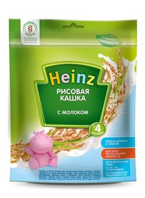(***БЗМЖ) Каша Хайнц рис,молоко с 4 мес. 250 г./7
