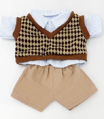 2 Костюм с жилеткой коричневый