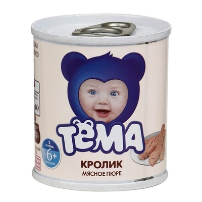Пюре "Тёма" кролик 90 гр./12