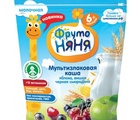 (БЗМЖ) Каша Фруто Няня молоко, мультизлаки, яблоко, вишня, черная смородина 200 гр.ПАУЧ.