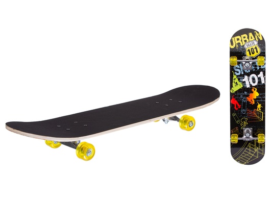 Скейтборд  дер. 79*20 см, колеса PU б/света