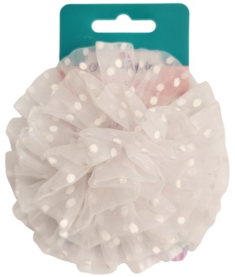 Резинка-бантик "Помпон" бел.