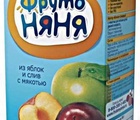 Сок Фруто Няня яблоко, слива 0,2л нектар