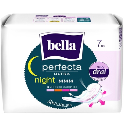 Прокладки Bella Perfecta Night 7шт silki drai