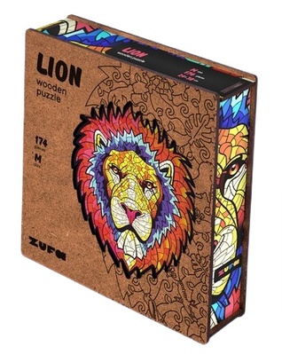Пазл деревянный "Лев" размер M, в/к