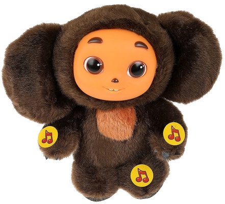 Чебурашка пласт. мордочка озвуч. 17см