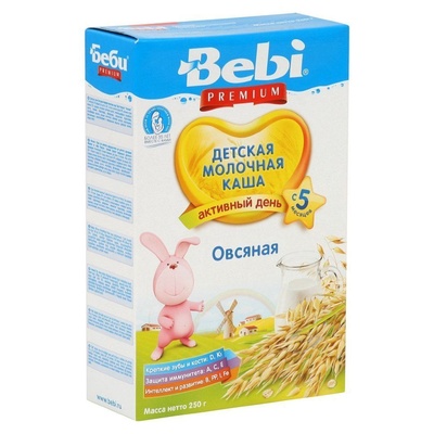 (БЗМЖ) Каша Беби Premium овсянка, молоко