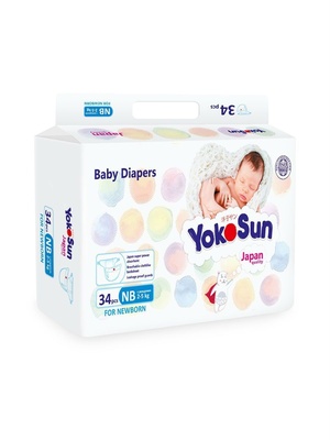 Подгузники "Yokosun" NB 2-5 кг. (34 шт.)/8