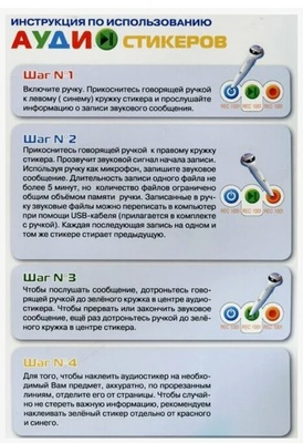 Аудиостикеры (для говорящей ручки II поколения)