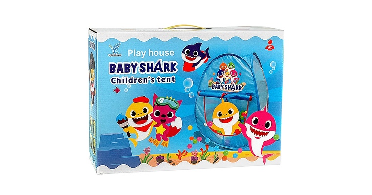 Палатка "Акуленыш", в комплекте 100 шариков 