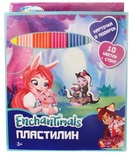 88616 Пластилин 10 цветов "Enchantimals", картинка "Enchantimals", 200 гр,  стека пластиковая, карто