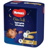 Huggies Элит Софт ночные трусики-подгузники 6 ( 15-25 кг) 16 шт