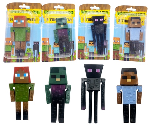 Тянущаяся фигурка "Пиксельмен", ассорти, блистер,1/3