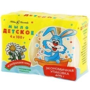 Мыло "Детское" в блоках с ромашкой 100*4//18