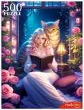 Пазлы 500 эл. Девушка с котом