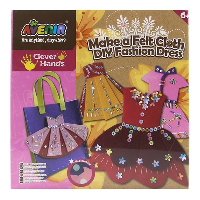 Набор для поделок из ткани "Модное платье"