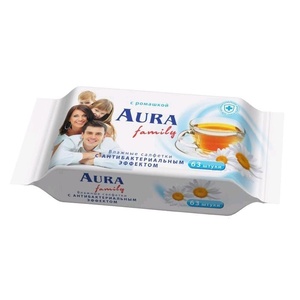 Салфетки вл. AURA 63 шт. Для всей семьи