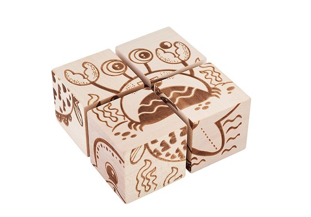 Кубики "Обитатели морей"