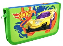 89238 Пенал корпусный "Hot Wheels", размер 19*11 см, на молнии, 1 отделение, полиэстер,  210 ден