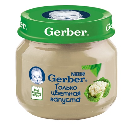 Пюре Гербер Цветная капуста с 4-х мес. (80 г.)